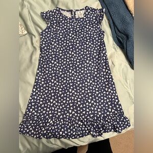 Tucker + Tate Girls' size 8 blue and White Heart Print nightgown ruffle bottom